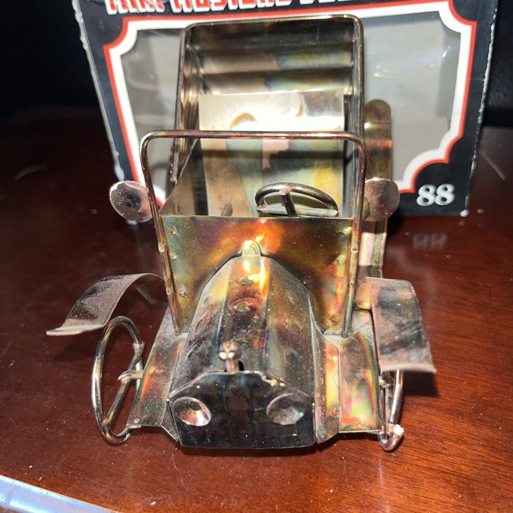Vintage Copper Tin Antique Car Music Box Model T "Happy Days are Here" WORKS - Picture 2 of 4